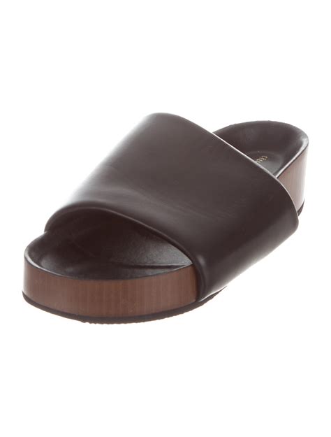 celine leather slides|celine leather sandals.